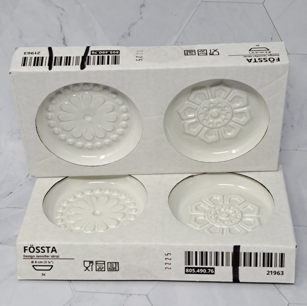 Set Of 4 IKEA Sweden FÖSSTA FOSSTA Sauce Dishes  (3 "), Stoneware